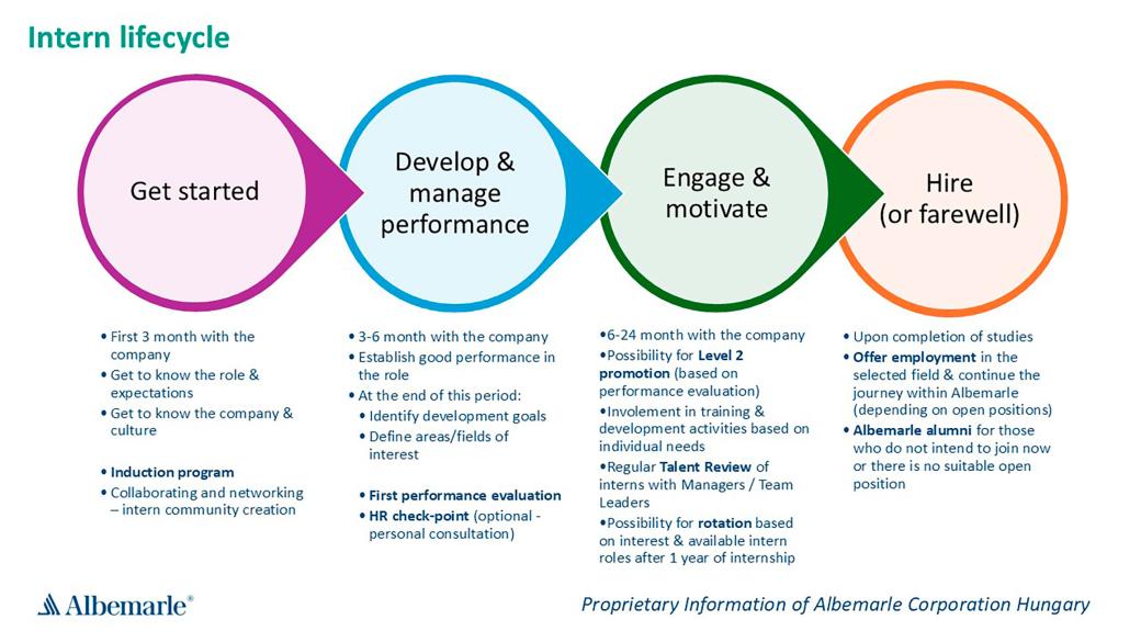 Graphic detailing intern lifecycle.